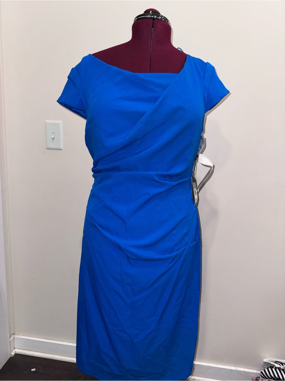 Adrianna PapellClassic Royal Blue Sheath Dress